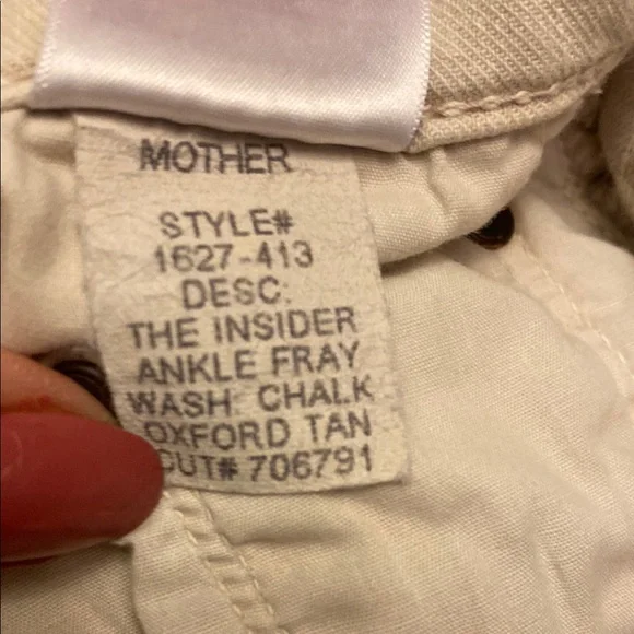 MOTHER Cream Straight Leg Jeans - Picture 14 of 14